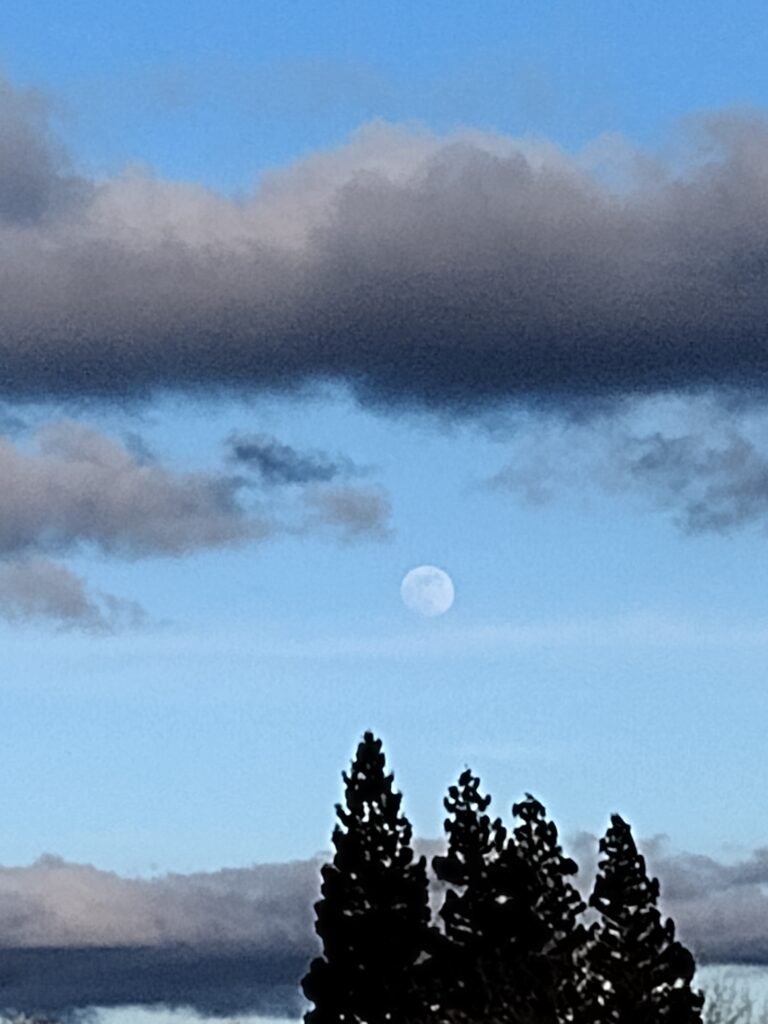 Dark clouds-moonscape.
